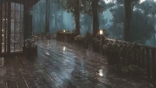 Дождь в лесу | Шум дождя для сна 1 час | Сильный дождь — глубокий сон | Дождь для расслабления