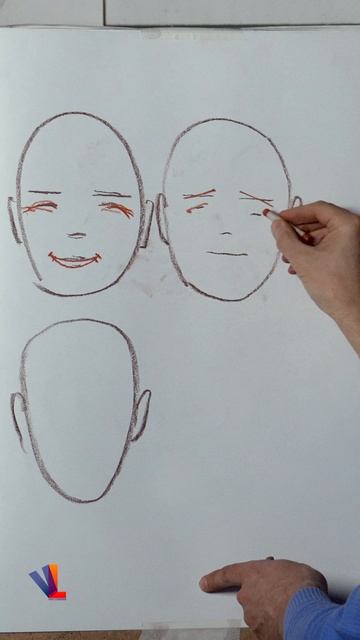 Как нарисовать грустное лицо