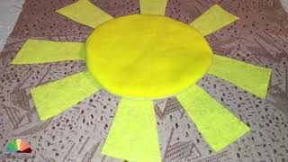 Объемная аппликация из ткани: пышное Солнышко DIY Volumetric Applique Made Of Fabric
