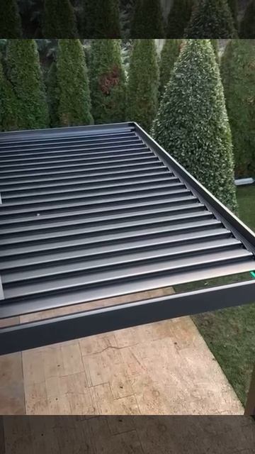 Видео раздвижной автоматической крыши биоклиматической перголы