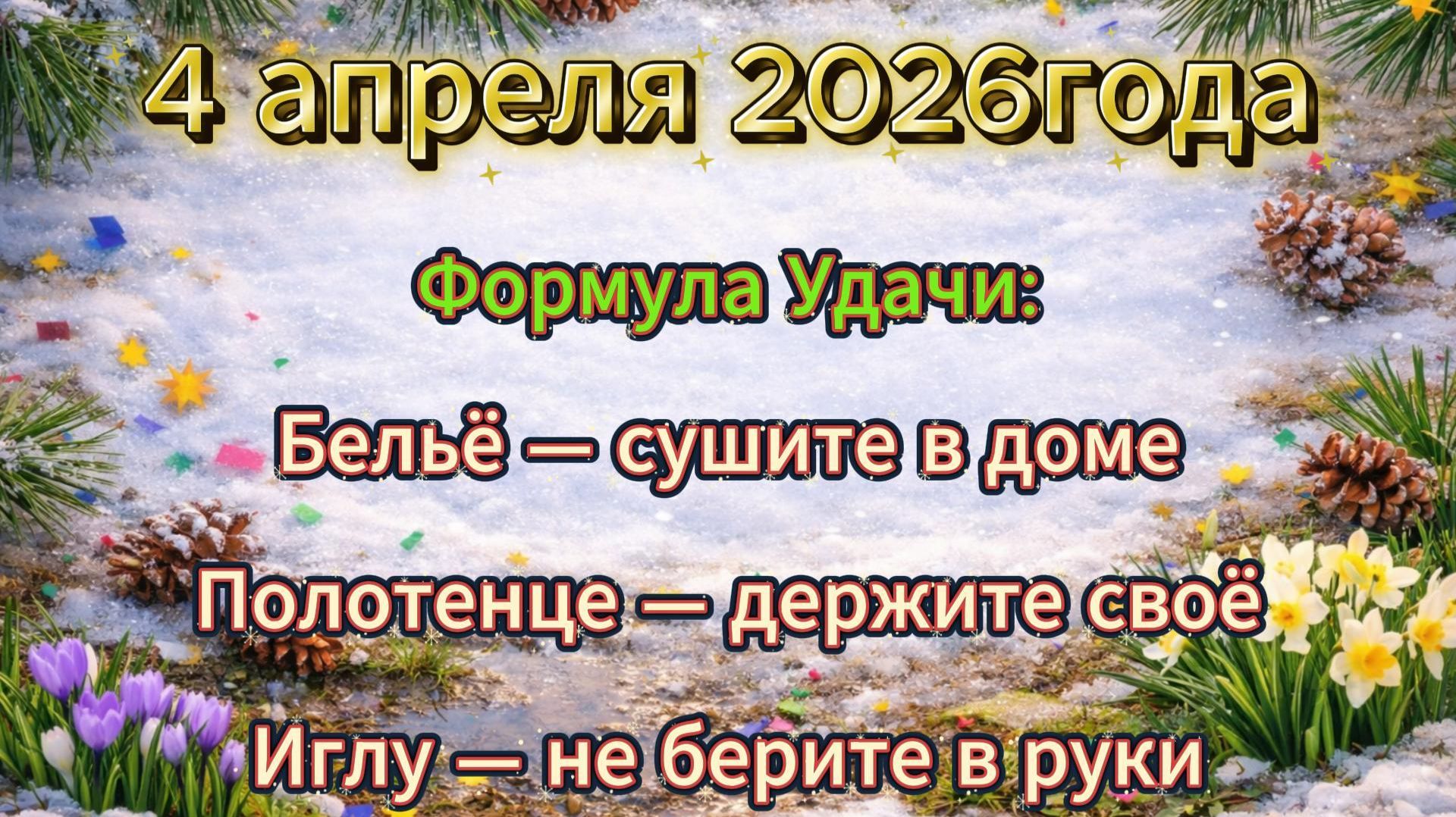 Народные приметы на 4 апреля 2026 года