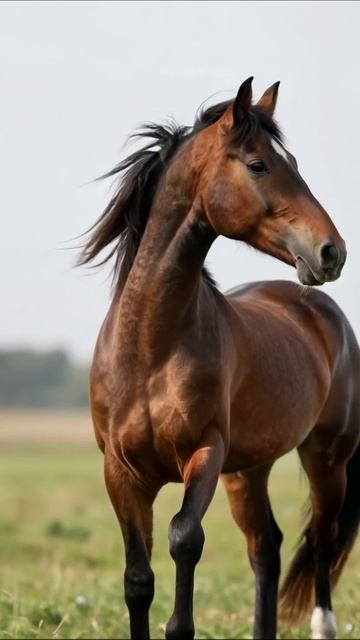 Элегантная лошадь на пастбище #лошади #животные #природа