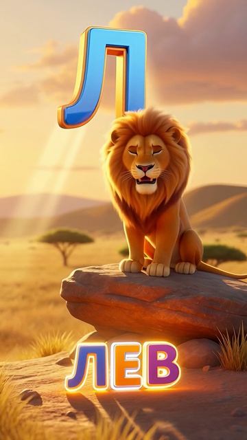 🦁 Буква Л — Лев!