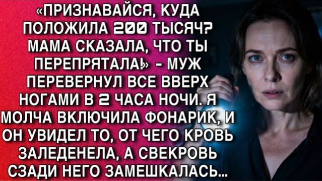 «КУДА ТЫ СПРЯТАЛА 200 ТЫСЯЧ?!» —НО КОГДА Я ВКЛЮЧИЛА ФОНАРИК, ОН ПОБЛЕДНЕЛ