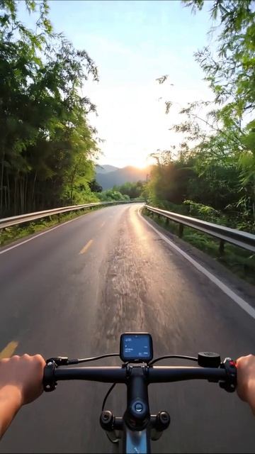Велосипедные приключения на закате #велосипед #природа #приключения