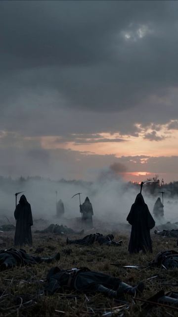 Тени смерти на поле битвы #смерть #война #разрушение