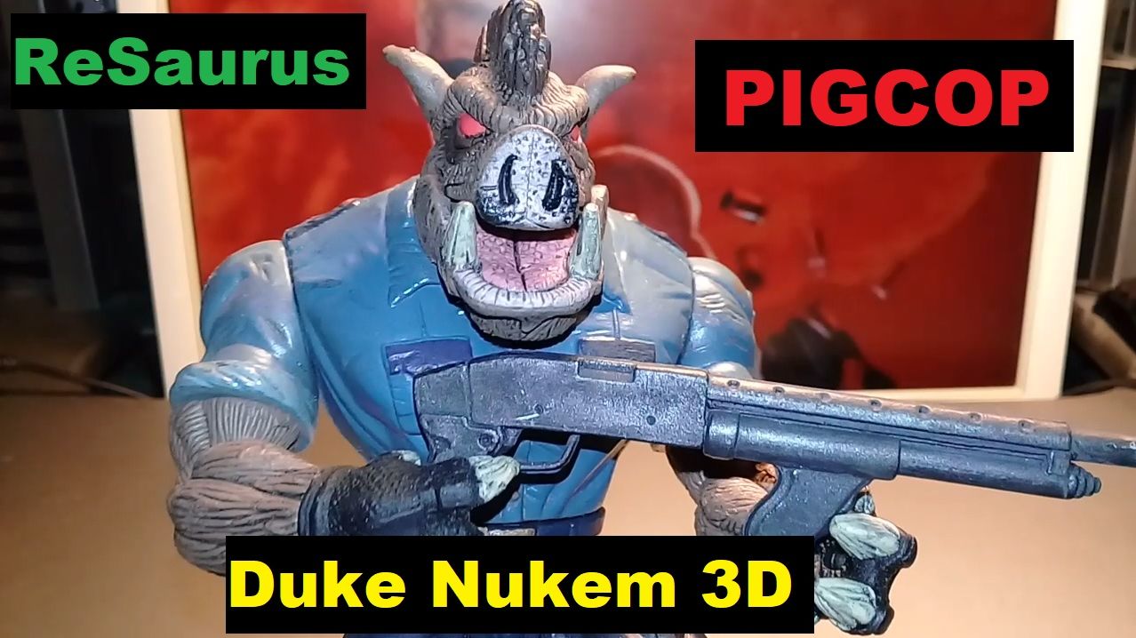 Review! ReSaurus 1997 PigCop, Basic Subseries From Duke Nukem 3D Videogame By 3D Realms!