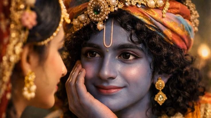 Еслии думать о Радхе, Кришне , можно перенестись в духовное царство.