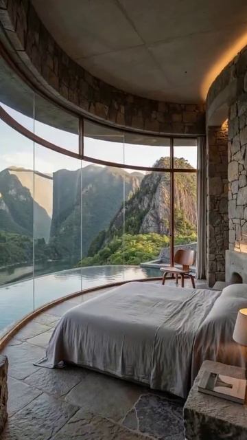 Бетон врезан прямо в отвесную скалу