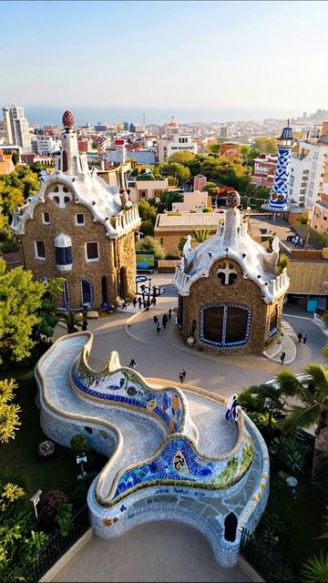 Парк Гуэль: чудеса архитектуры и природы #Барселона #Гауди #архитектура