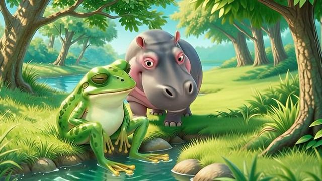 Лягушка и бегемот анекдот.