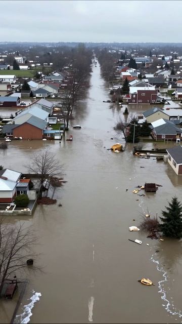 Наводнение в городе: разрушительные последствия #наводнение #природа #экология