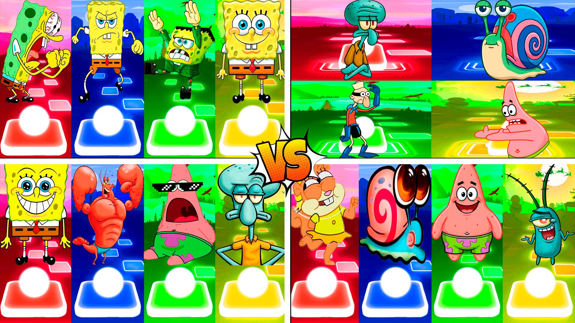 Coffin Dance Губка Боб Мегамикс ⭐️ Tiles Hop №57-60 - Мультик про Губку Боба МУЛЬТФИЛЬМЫ Спанч Боб