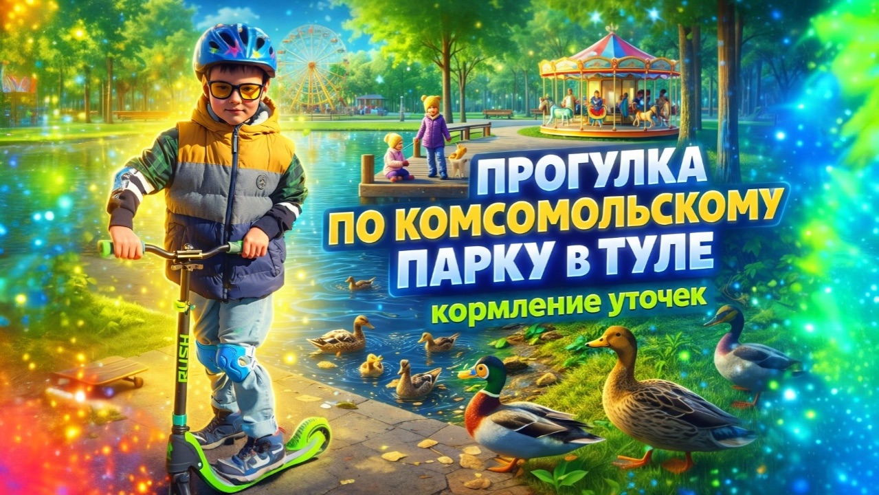 Прогулка по Комсомольскому парку в Туле | Кормление уточек | Тула