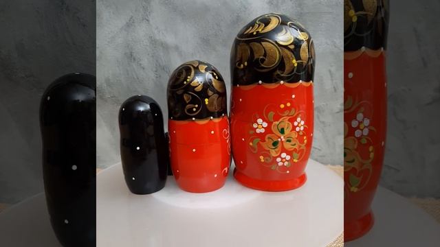 Матрешка традиционная Хохломская ягодка 17 см 5-кукольная