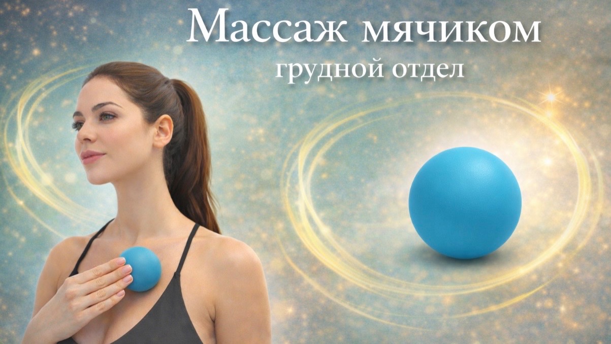 Массаж мячиком (грудной отдел)