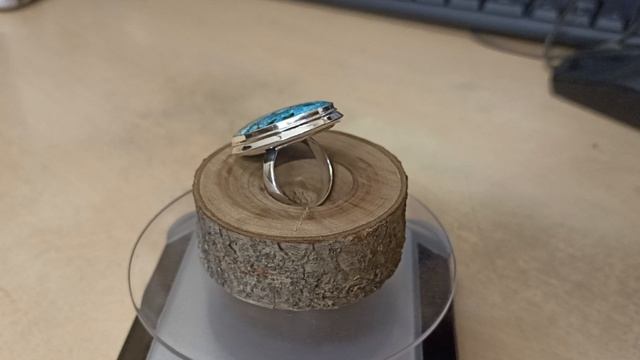 Серебряное кольцо с ХРИЗОКОЛЛОЙ. левин павел серебро.
