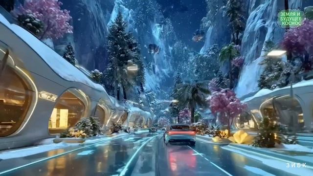 города 3000 года ❄️ Мир технологий будущего | 1 час научно-фантастической релаксации | 4K