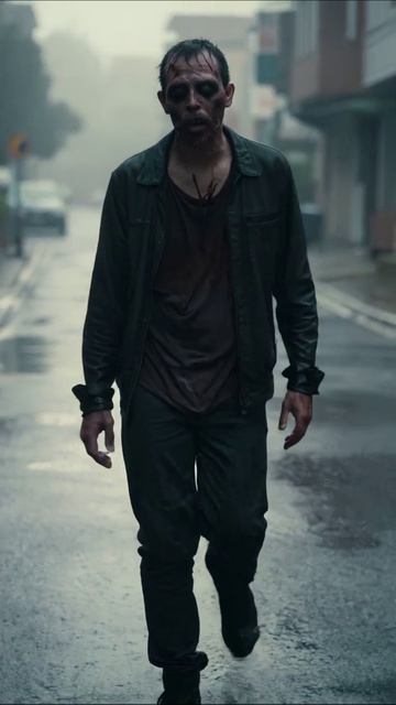 Зомби в дождливом городе: ужас на улицах #ужасы #зомби #кино