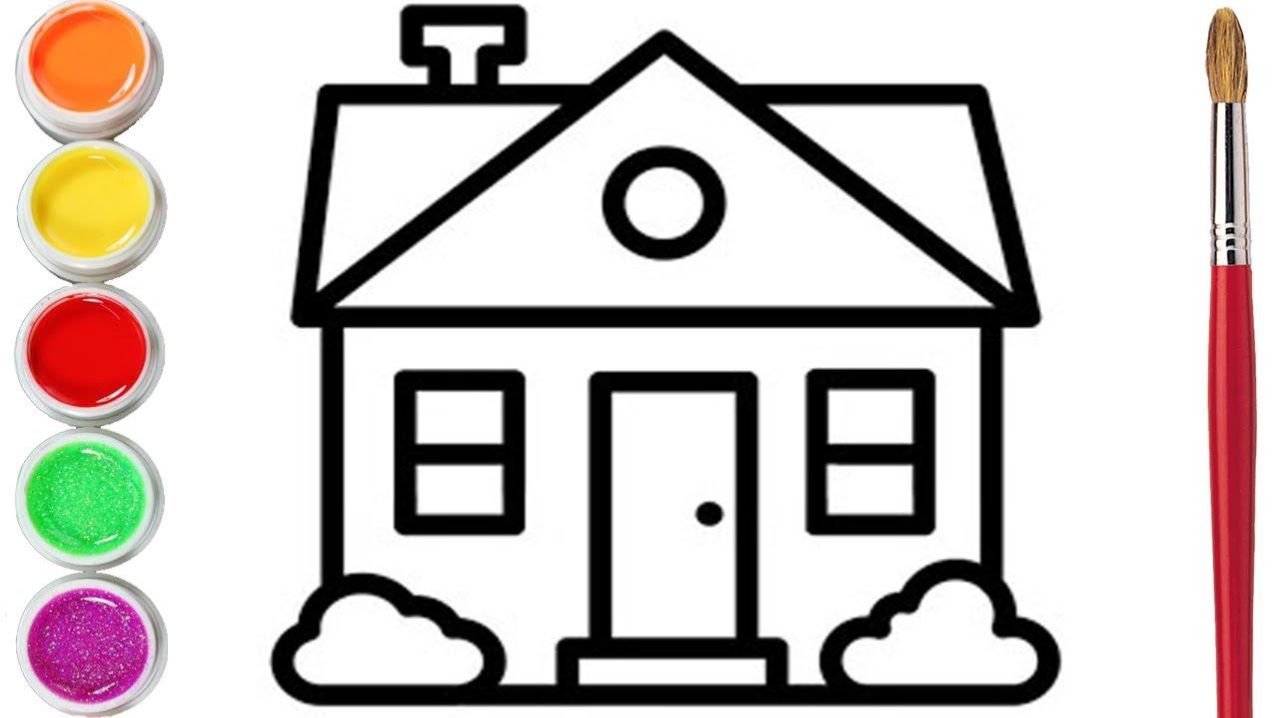 Мультик для детей-Рисование Дома для детей/Как нарисовать ДОМ