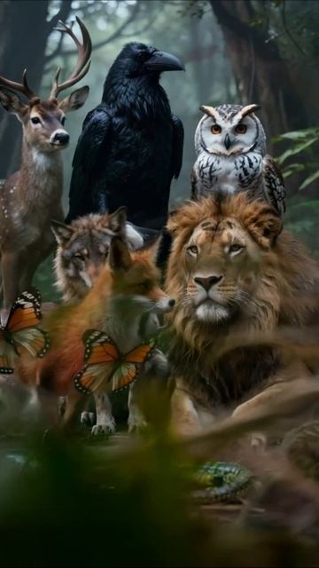 Дикая природа: загадочные обитатели леса #животные #природа #птицы