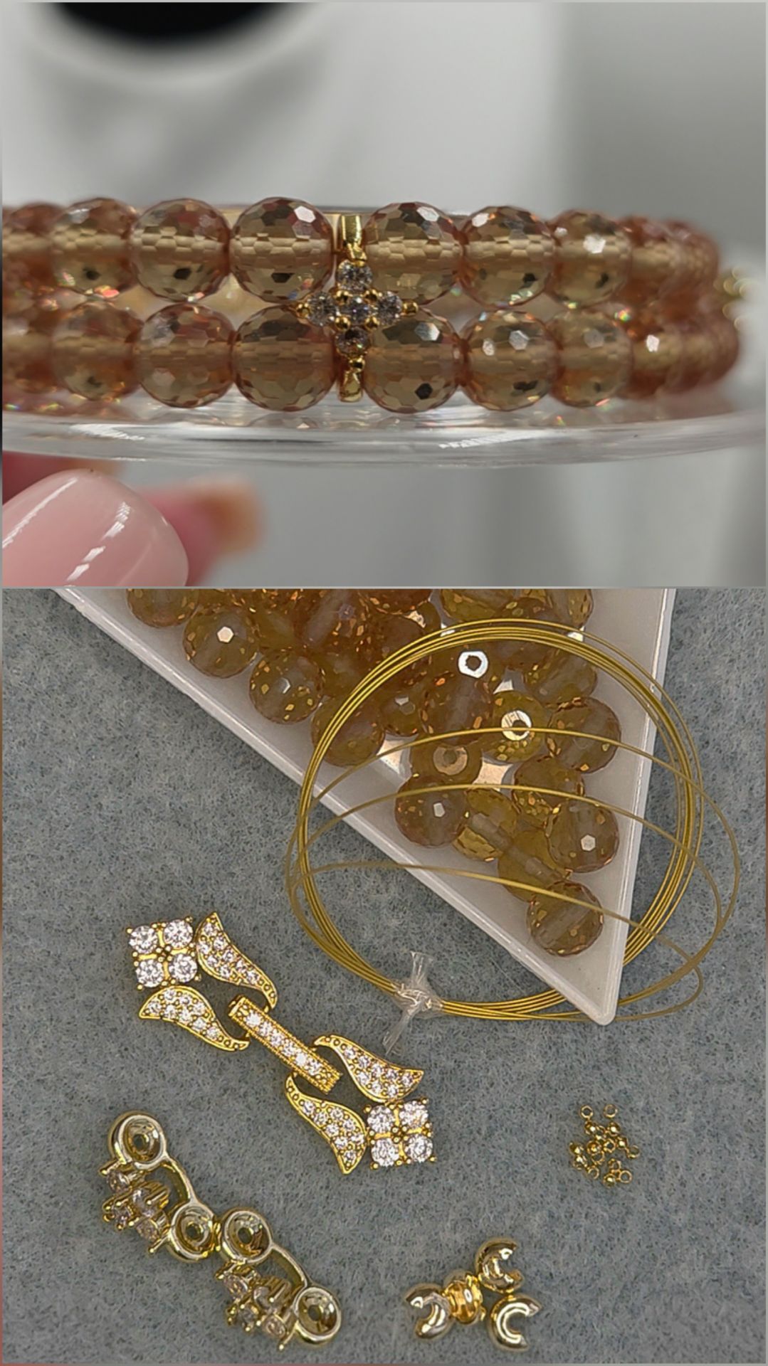 #shorts Создаём красоту: двухрядный браслет из султанита. Все материалы в наборе + пошаговый МК