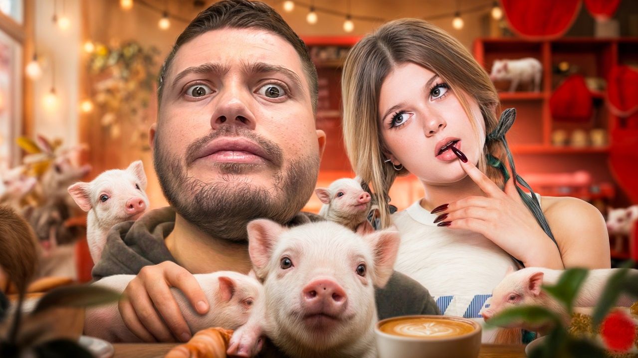 МИЛОЕ СВИДАНИЕ С СИМКОЙ В КАФЕ С МИЛЫМИ МИНИПИГАМИ🐷