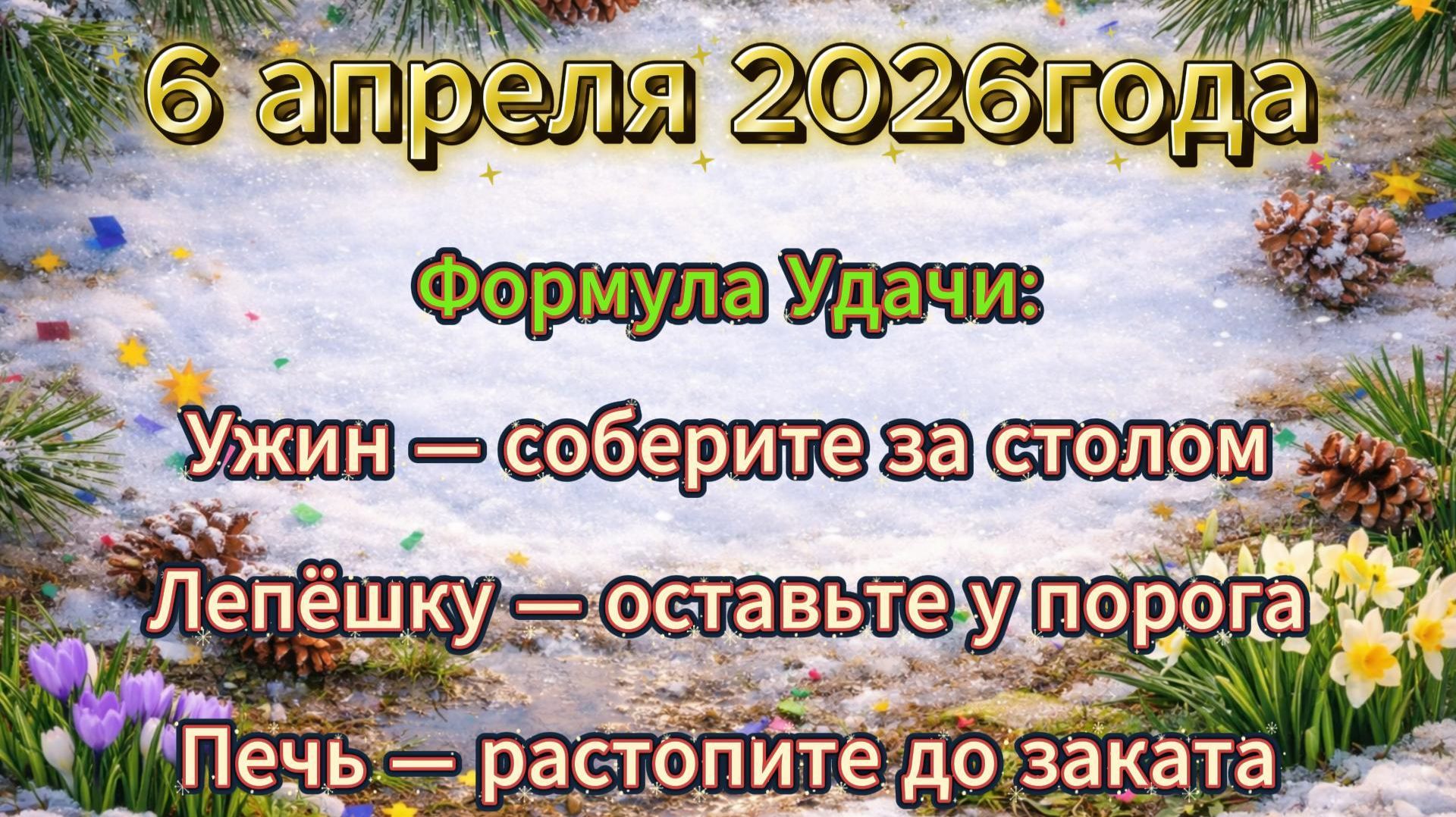 Народные приметы на 6 апреля 2026 года