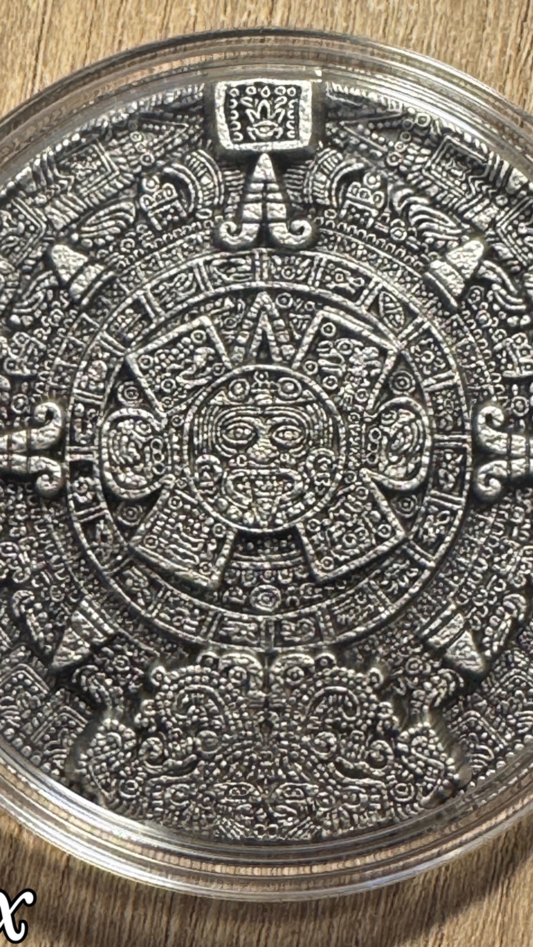 Солнечный Камень Ацтеков Календарь  Южная Корея раунд - слиток 2023