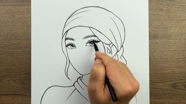 Как шаг за шагом нарисовать очень красивое лицо девушки карандашом простым