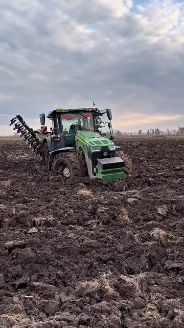 Трактор глубоко увяз в грязи 😳🚜