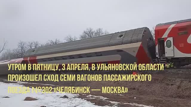 ЧП с поездом Москва — Челябинск : сход и опрокидывание 7 вагонов,59 пострадавших.Возможная причина.