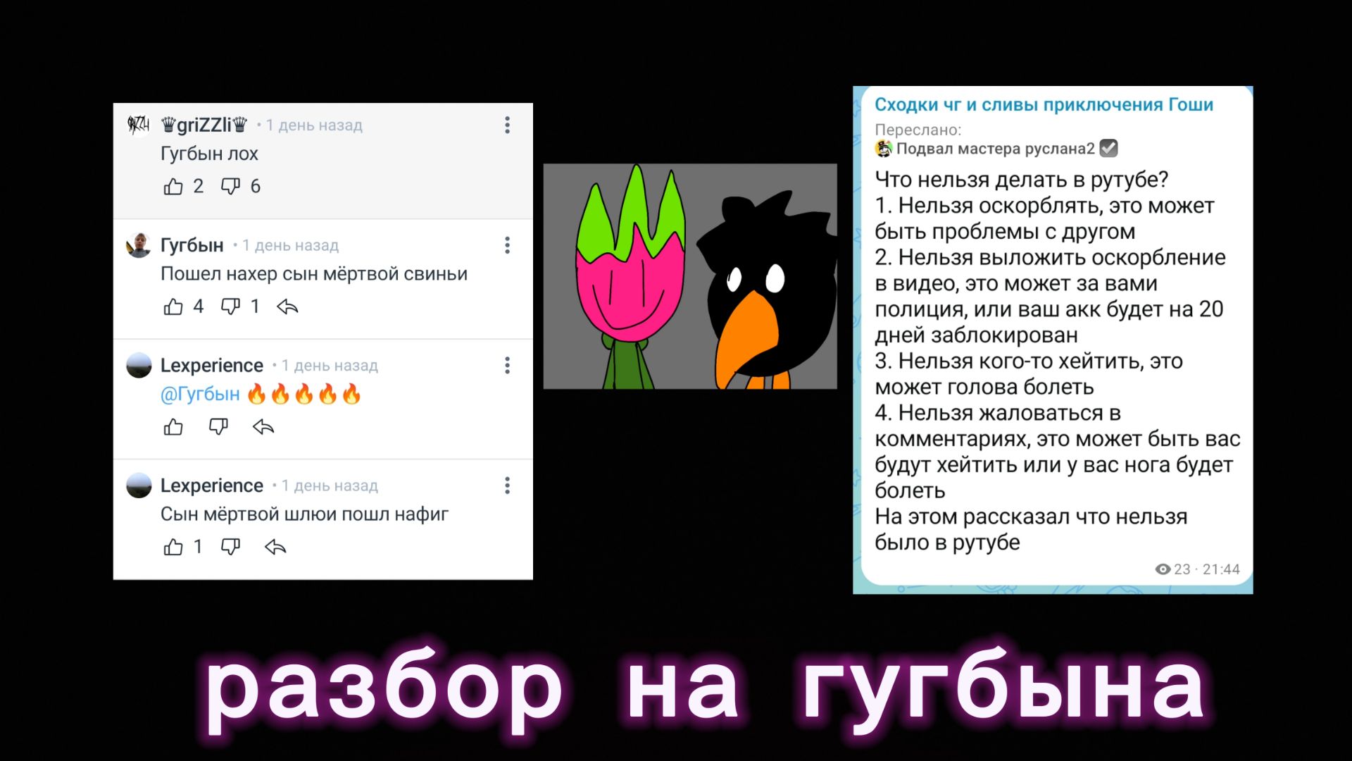 РАЗБОР НА ГУГБЫНА - ОСКОРБЛЯЕТ МАТЕРЕЙ + БОНУС ПРО РУСЛАНА