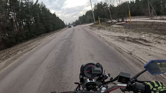 GoPro12 с Angree Girl по лесу на Jianshe 150