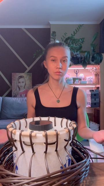 Кашпо горшочек из ротанга