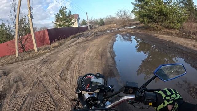 GoPro12 с Angree Girl из леса на Jianshe 150 домой