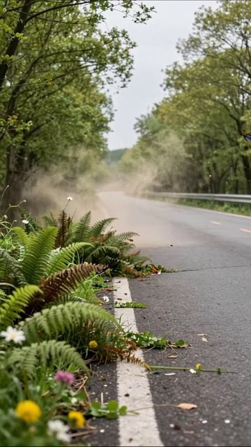 Тайны природы: бабочки и дорога в лесу #природа #бабочки #пейзажи