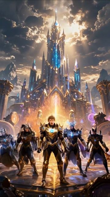 Эпическое сражение у сверкающего замка #фантазия #геймеры #приключения