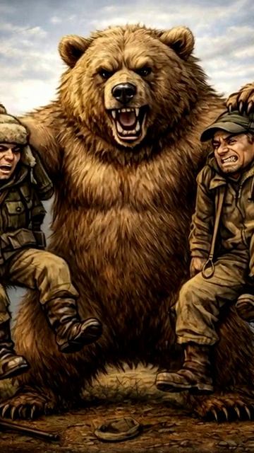 Медведь и охотники анекдот