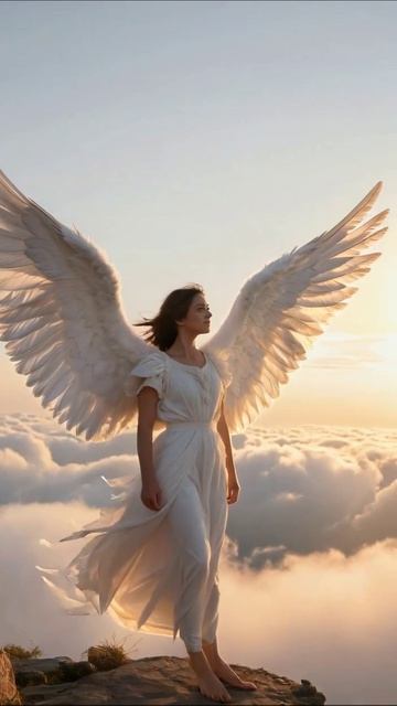 Ангел на вершине мира #ангел #красота #пейзаж