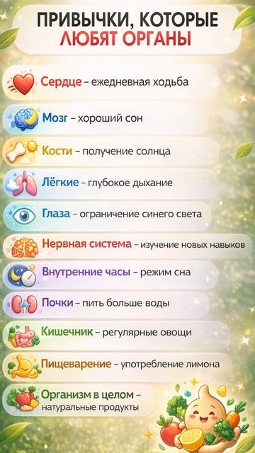 Привычки, которые любят наши органы