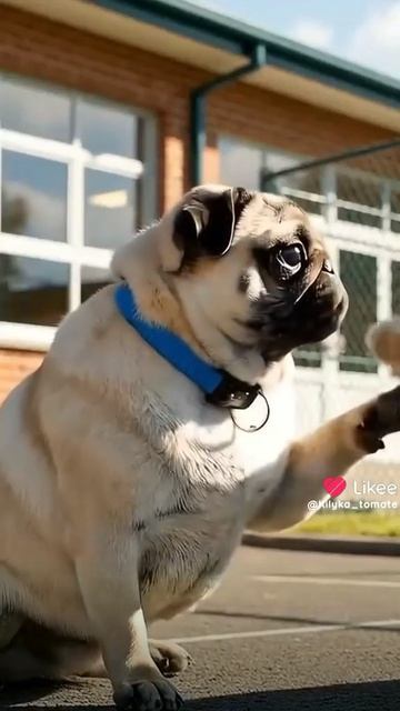 мопсик и кот Кеша