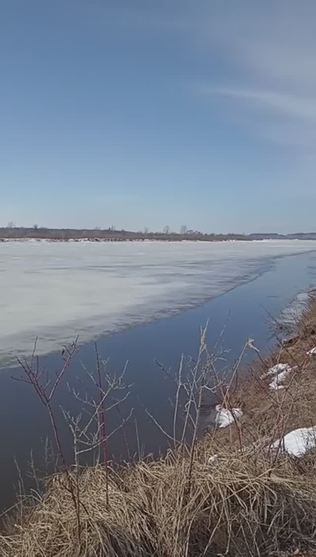 Природа, 28 марта, на реке Вятке.