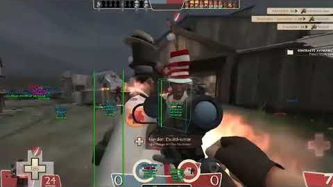 TF2 Lmaobox - Aimbotting With 5 Followbot Pocket Medics.