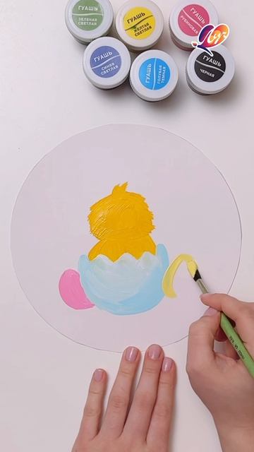 Рисуем пасхальную открытку без карандаша