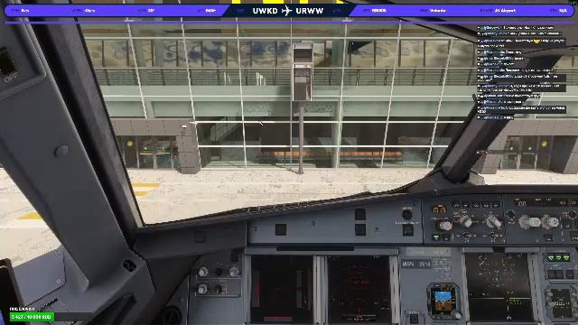 A319-100 Fenix Simulations MSFS2024, Vatsim, SBI005, Kazan(UWKD) - Volgograd(URWW)