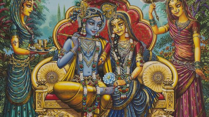 В своей сиддха-дехе, садхака медитирует на нишанта-лилу Шри Шри Радха-Кришны