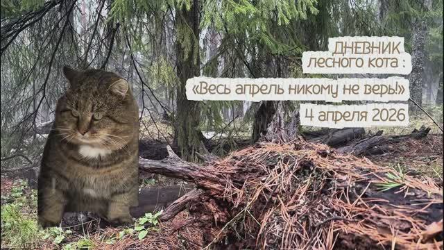 ДНЕВНИК лесного кота БАРСИКА «Весь апрель никому не верь!»  - 4.04.2026