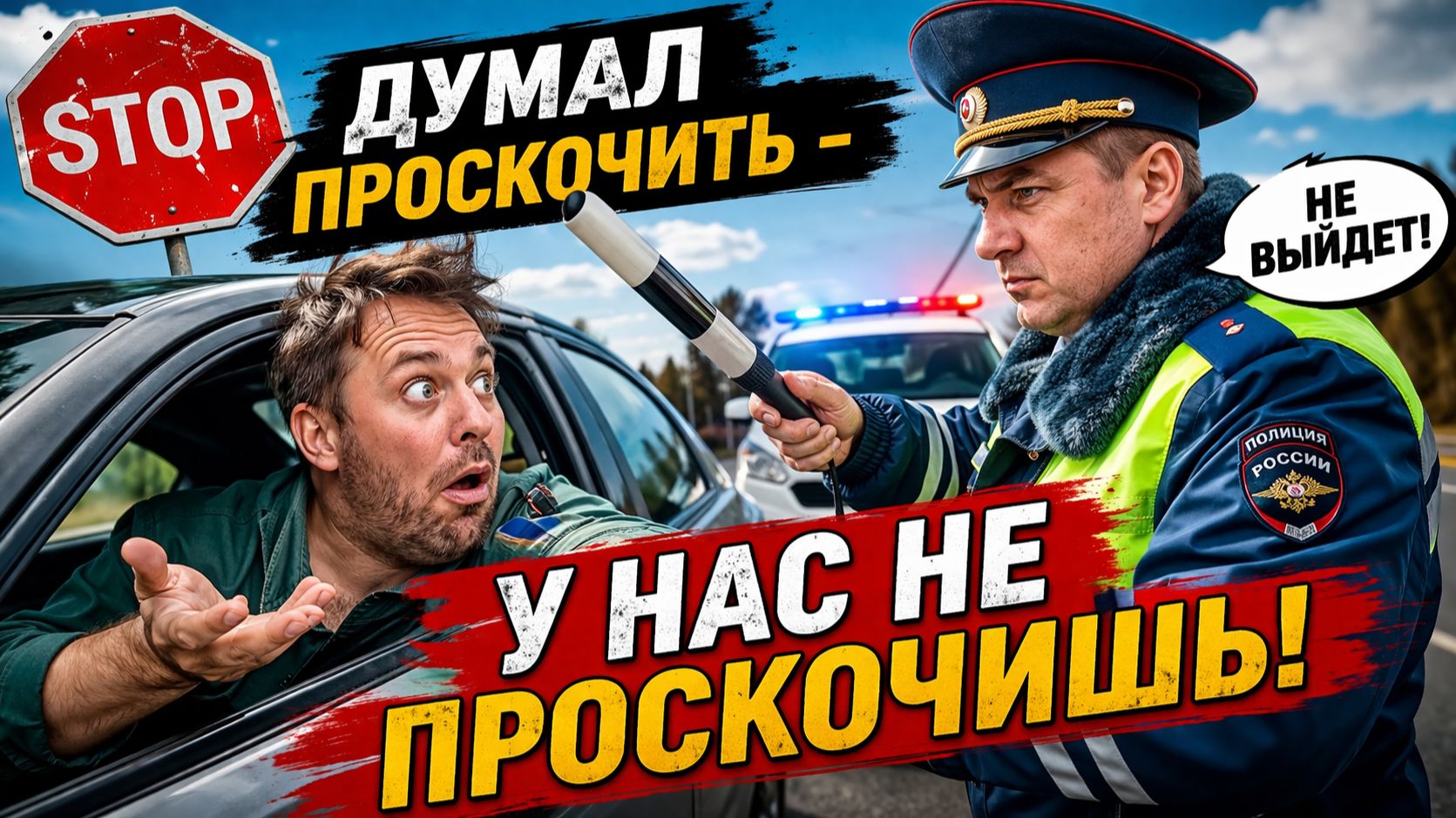 Думал проскочить - у нас не проскочишь!