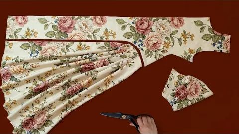 Пошив платья. Кроим на ткани без бумажной выкройки